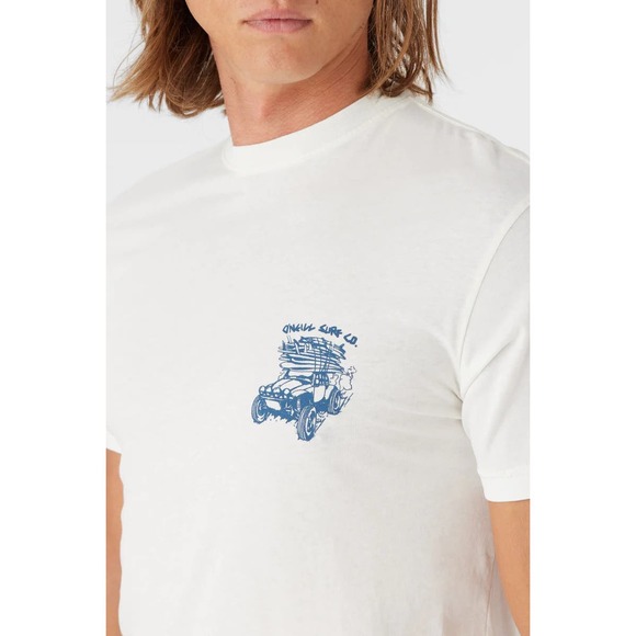 O'Neill Men's Surf Baja Bandit Garment Dye Tee T-Shirt in Off White - Picture 3 of 5